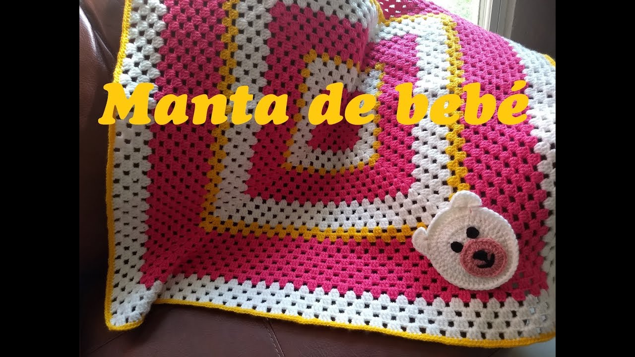 manta de bebé a crochet