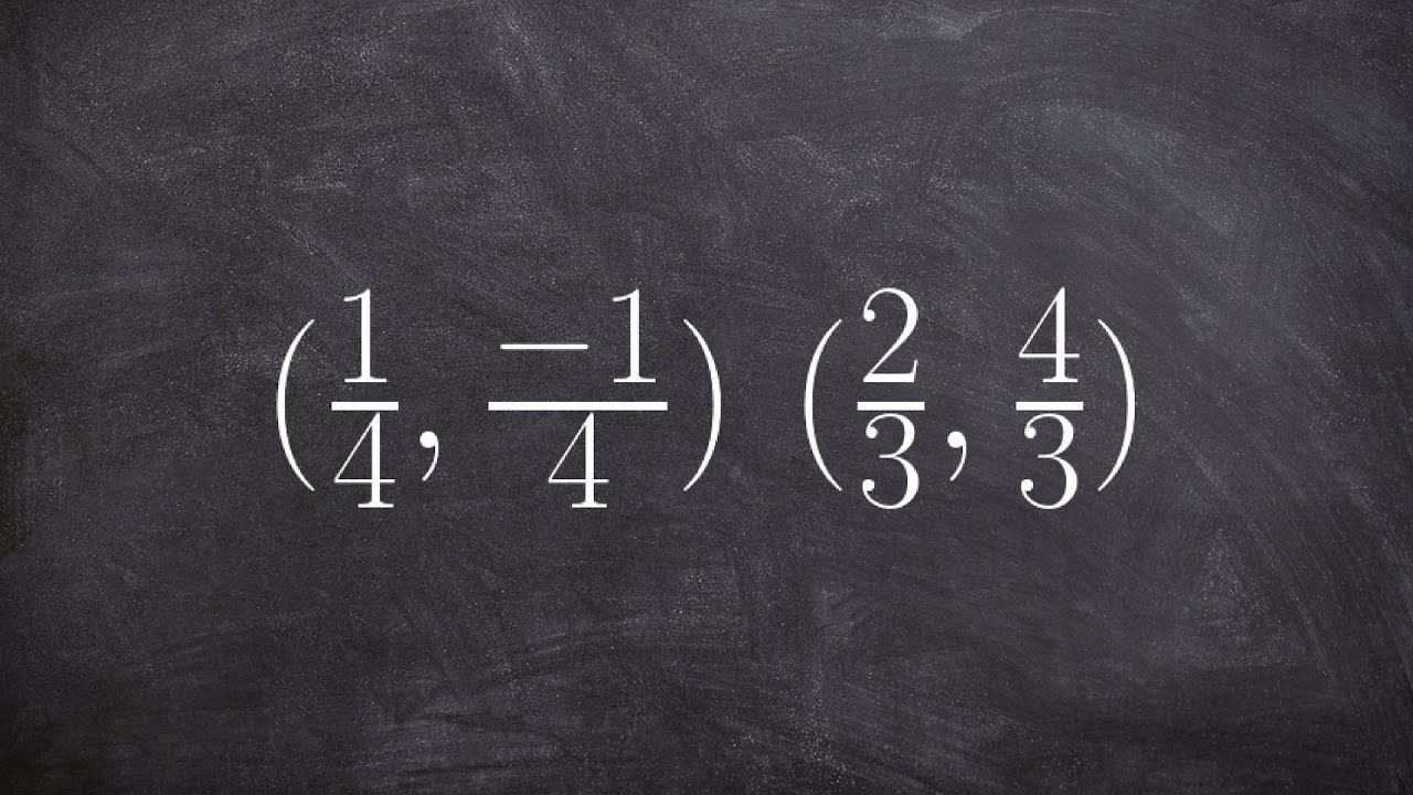 How to determine the slope between two points that are fractions