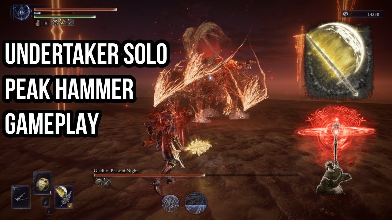 Undertaker SOLO | Peak HAMMER Gameplay | Everdark Gladius | No Wending Graces | ER Nightreign