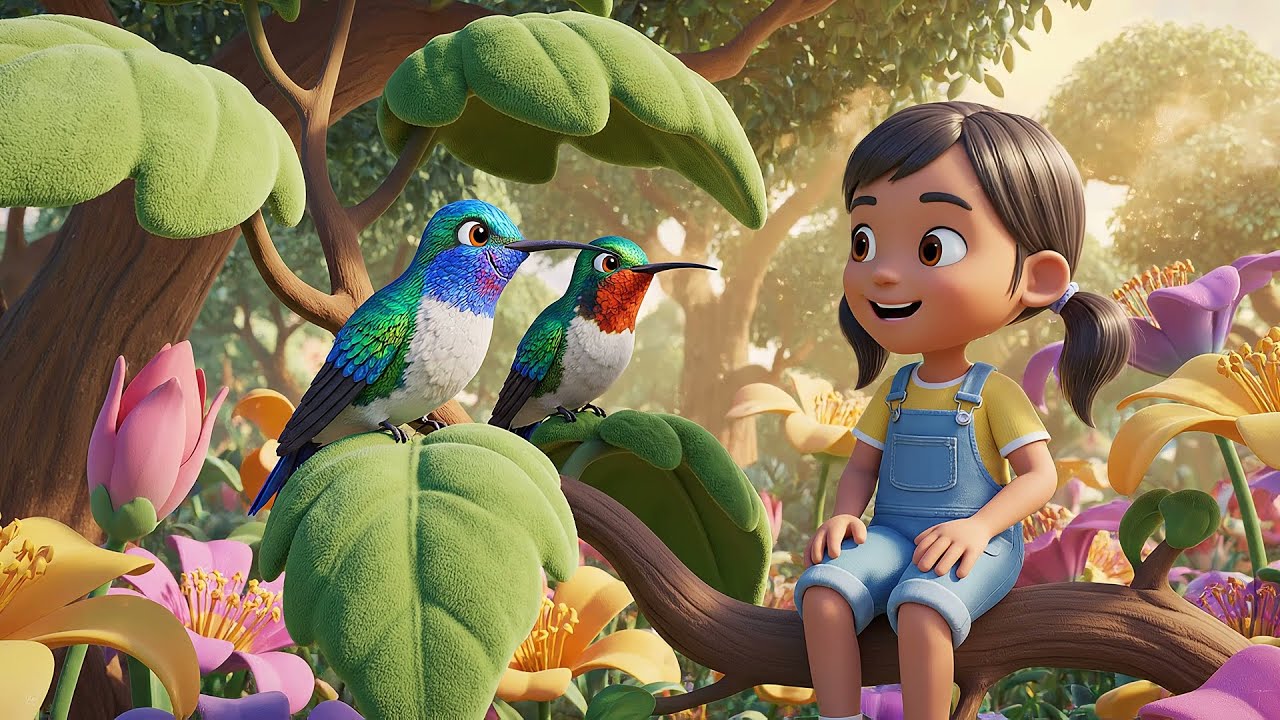 Cinco Pequeños Colibríes Flotan, Flotan | Canciones Infantiles y Rimas para Niños
