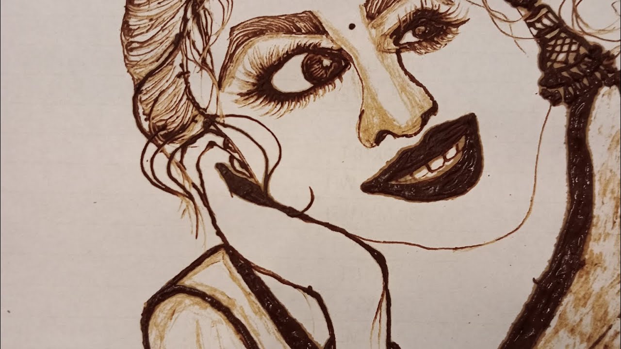 Main Nihaarati Unko || मेंहदी डिजाइन || Home To Draw Girl || Drawing & Portrait Mehndi Design 