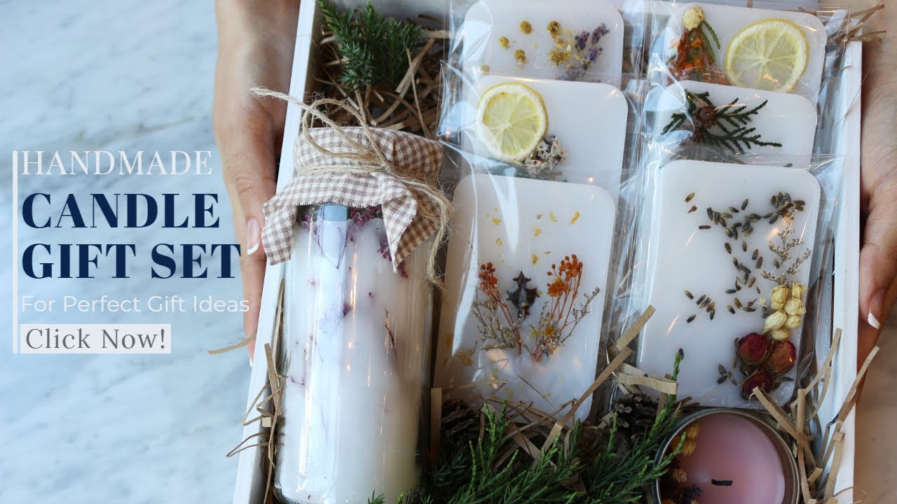 PERFECT GIFT IDEAS ㅣ HOW TO MAKE A HANDMADE CANDLE GIFT SET?  핸드메이드 캔들 선물 세트 만들기
