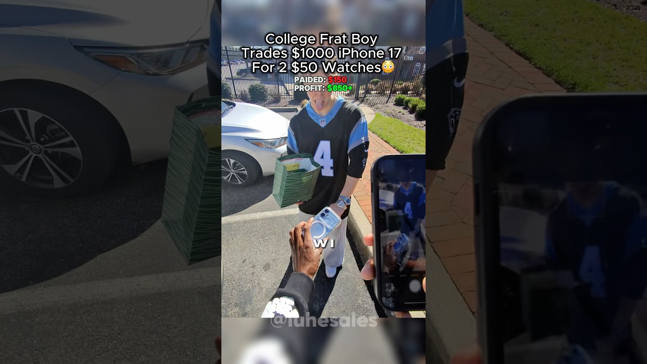 College Kid Trades $1000 iPhone For Two Watches 😳 #ecom #reselling #resell #shorts #vendor