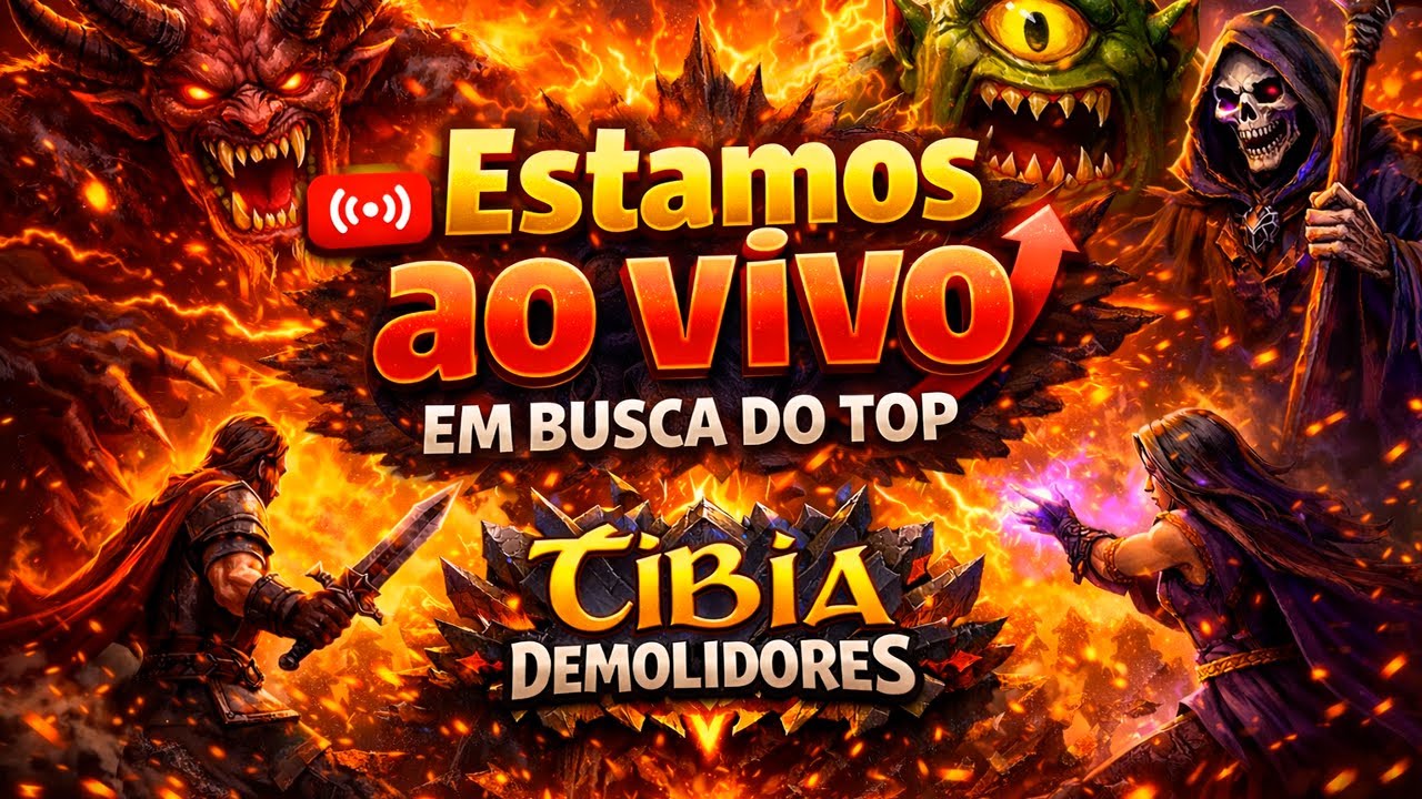 TIBIA AO VIVO💙🔥SERVIDOR DEMOLIDORES🔥 TIBIA 💙 LIVE 💙