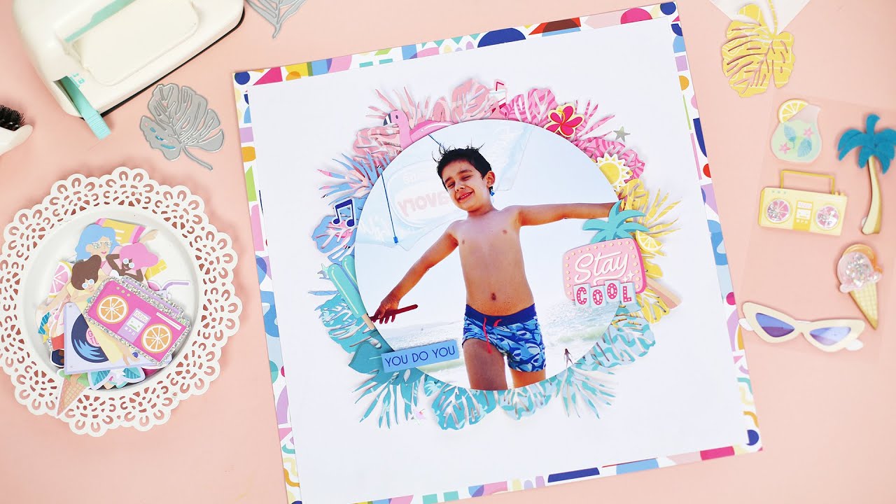 Summer Scrapbook Layout with the Mini Evolution