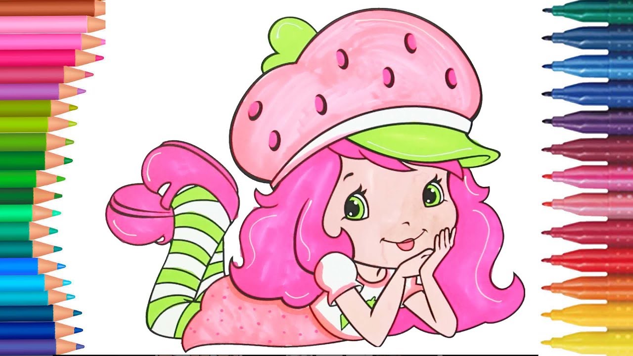 Tarta de Fresa Rosita Fresita | Juego de Pintar Paso a Paso | Manos pequeñas Dibujos para Colorear