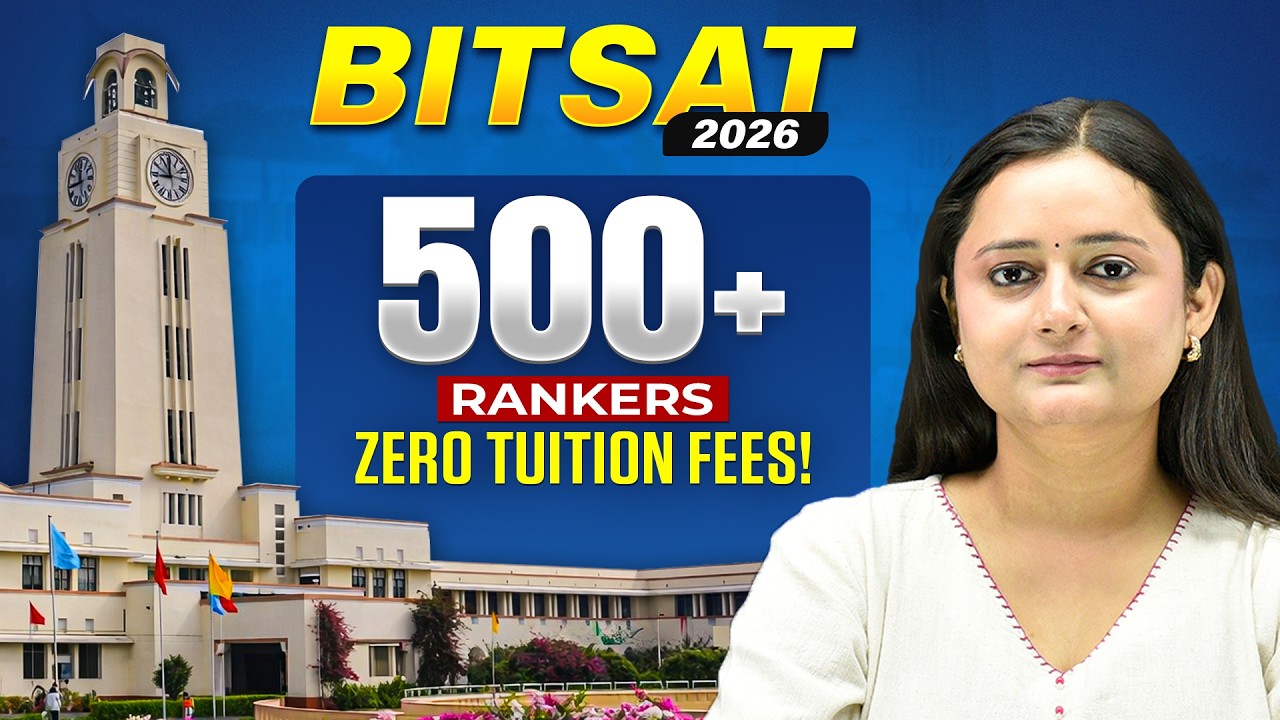 BITSAT 2026 Major Update 🔥 Tuition Fees Waived for Top 500 Students