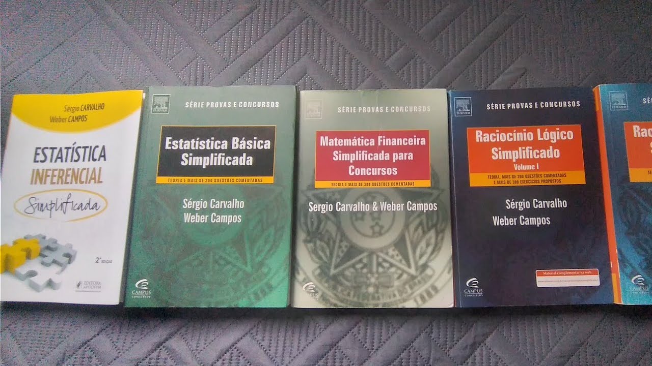 Livros de matemática e estatística para concursos públicos - Sérgio Carvalho Weber Campos