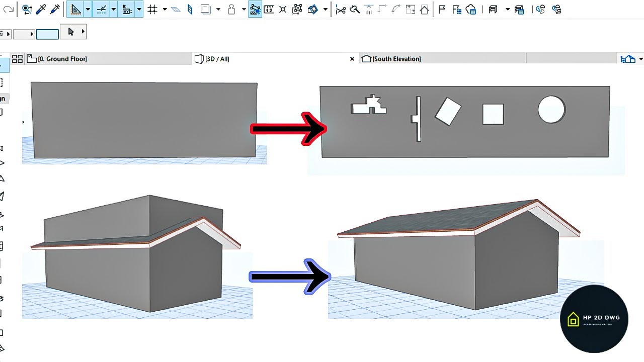 Using Solid Element Operation to do these in Archicad (For Beginners)