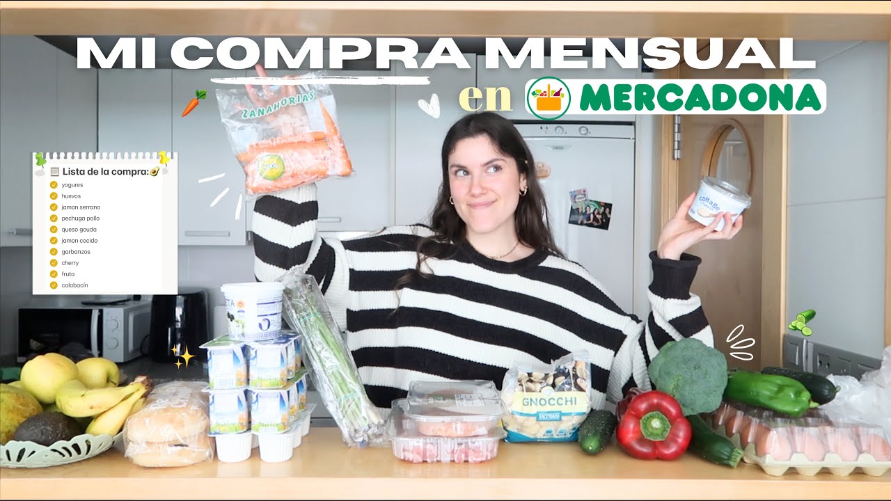mi compra MENSUAL saludable en Mercadona + productos favoritos !! 🍓🥦🥕🥑🍅