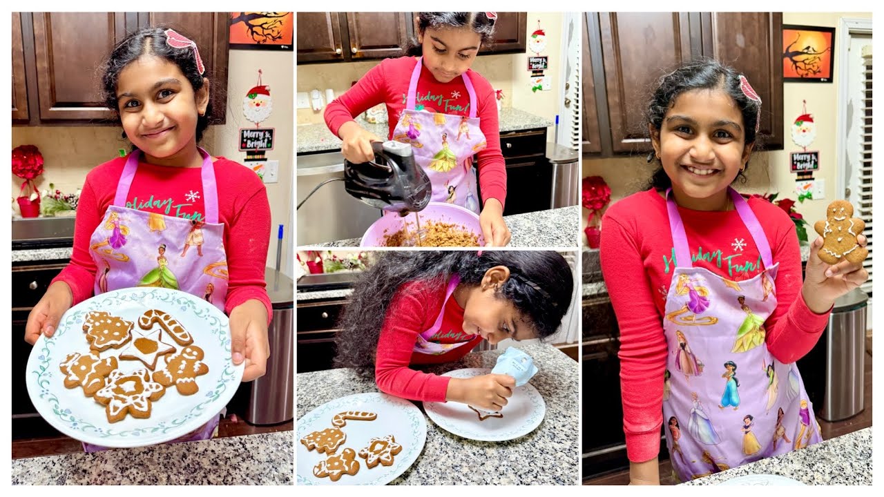 Adaelia makes Ginger Bread Cookies!!!