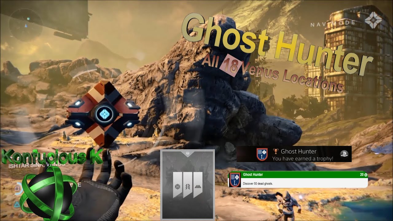 Destiny - Ghost Hunter Trophy - All 14 Venus Locations and Routes