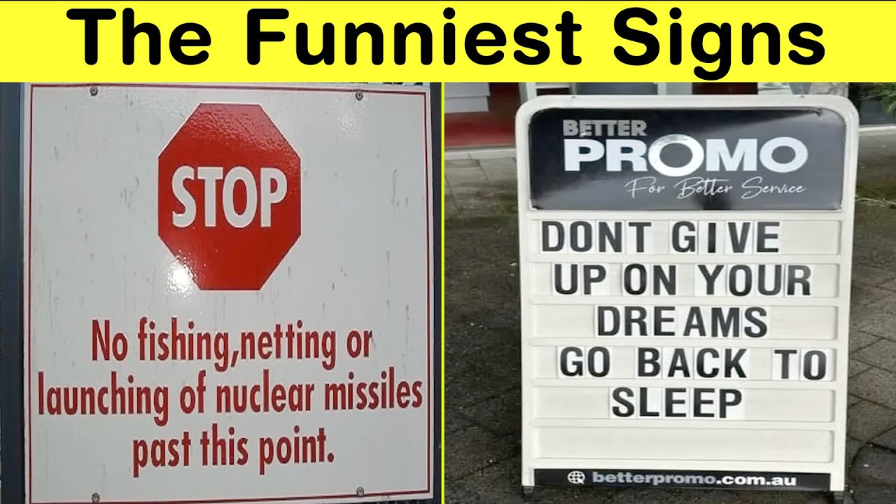 The Funniest Signs You’ll Ever See – Comedy Gold on Every Corner! || Happy Panda