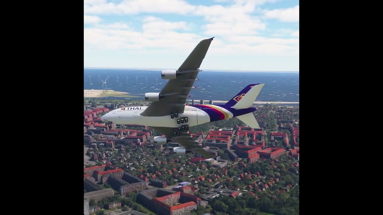 Airplane Emergency Landing at Airport Eps 580