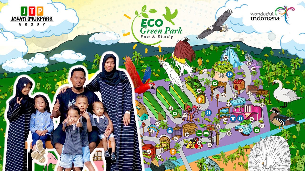 Jalan-jalan seru ke Eco Active Park Batu (Eco Green Park) Nyemil Bersama Hewan 