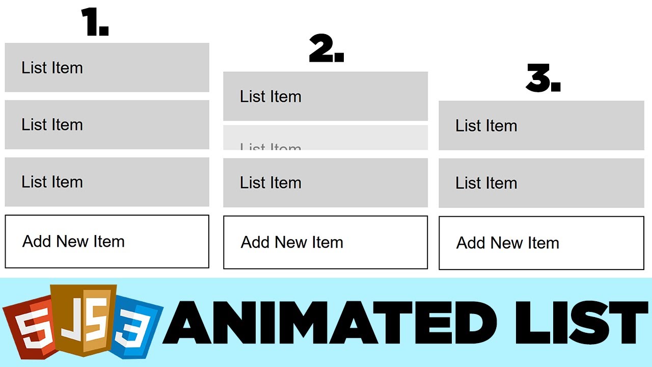 Animated List  - Enter & Exit Transitions | HTML CSS JAVASCRIPT