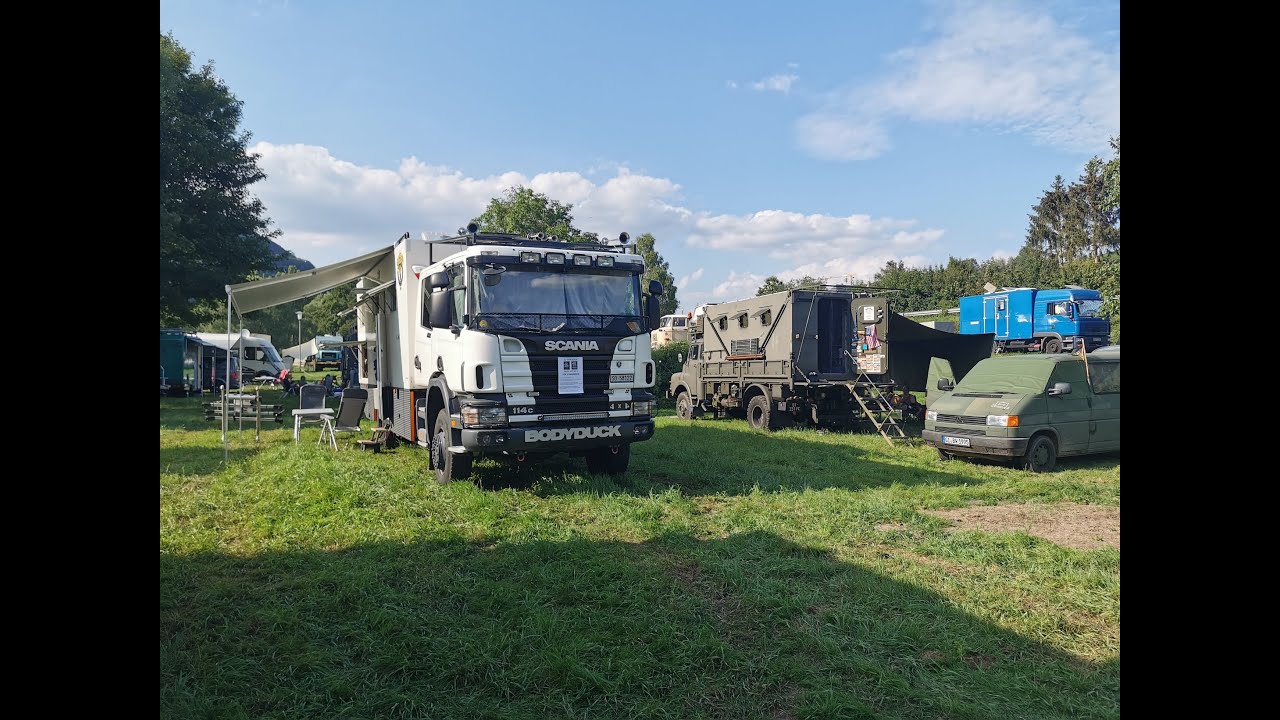 Team Bodyduck in Enkirch an der Mosel am Willy's 40. Fernreisemobiltreffen 2019