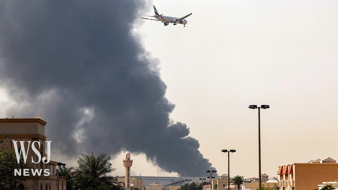 Drone Sparks Massive Fire Near Dubai Airport, Disrupting Flights | WSJ News
