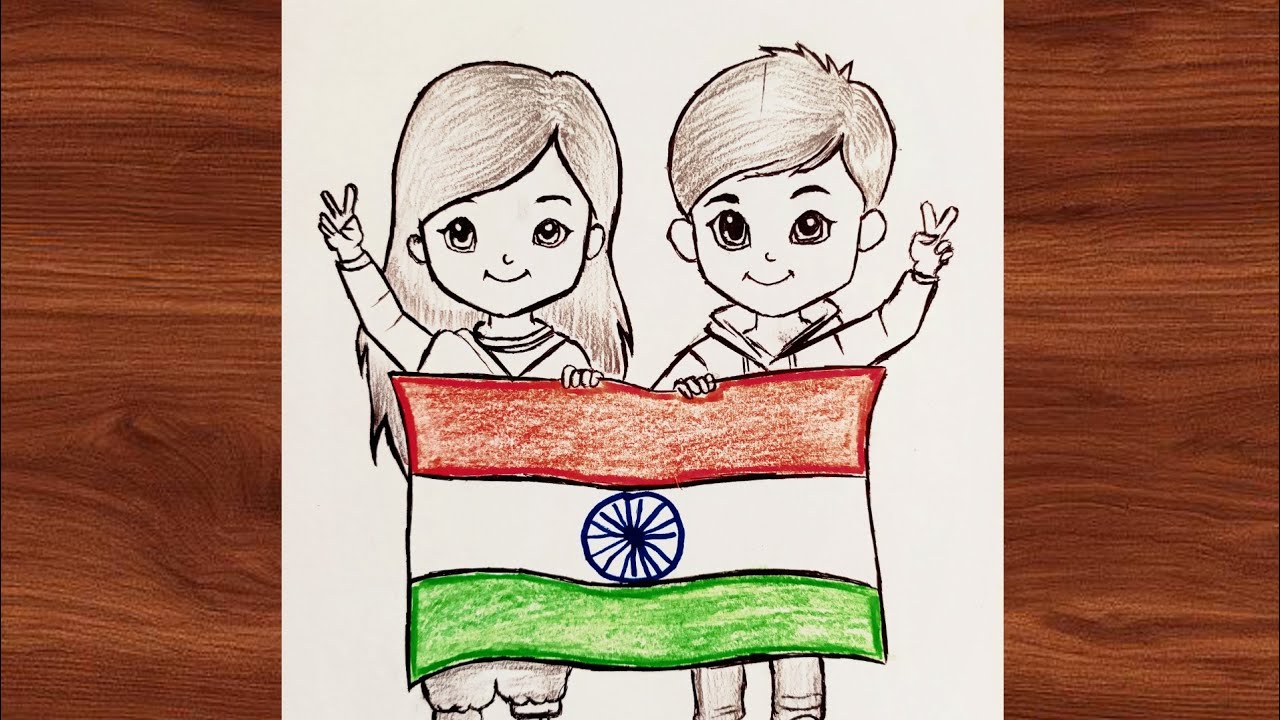 Indian Flag Drawing with Kids 🇮🇳 | Republic Day Drawing Easy