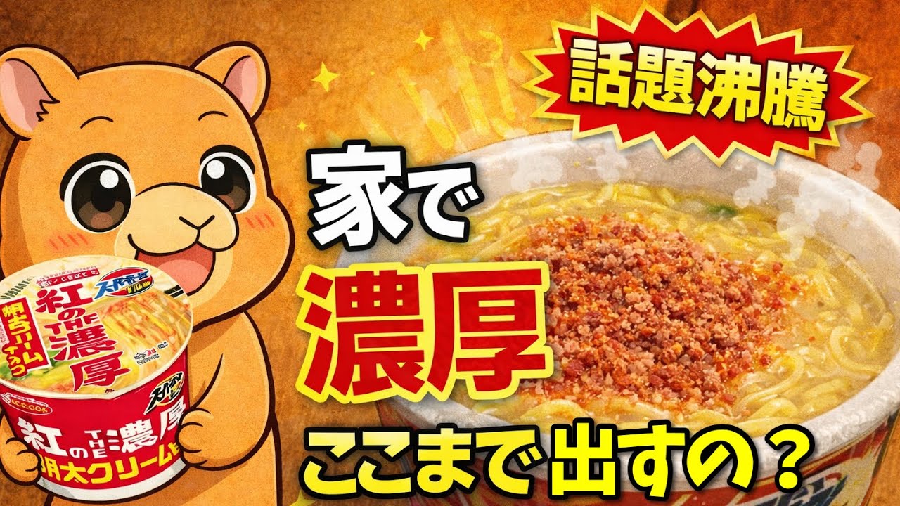 【検証】紅のTHE濃厚 明太クリーム味ラーメン ここまで濃いの?!【スーパーカップ1.5倍】 #スーパーカップ#明太クリーム#濃厚ラーメン