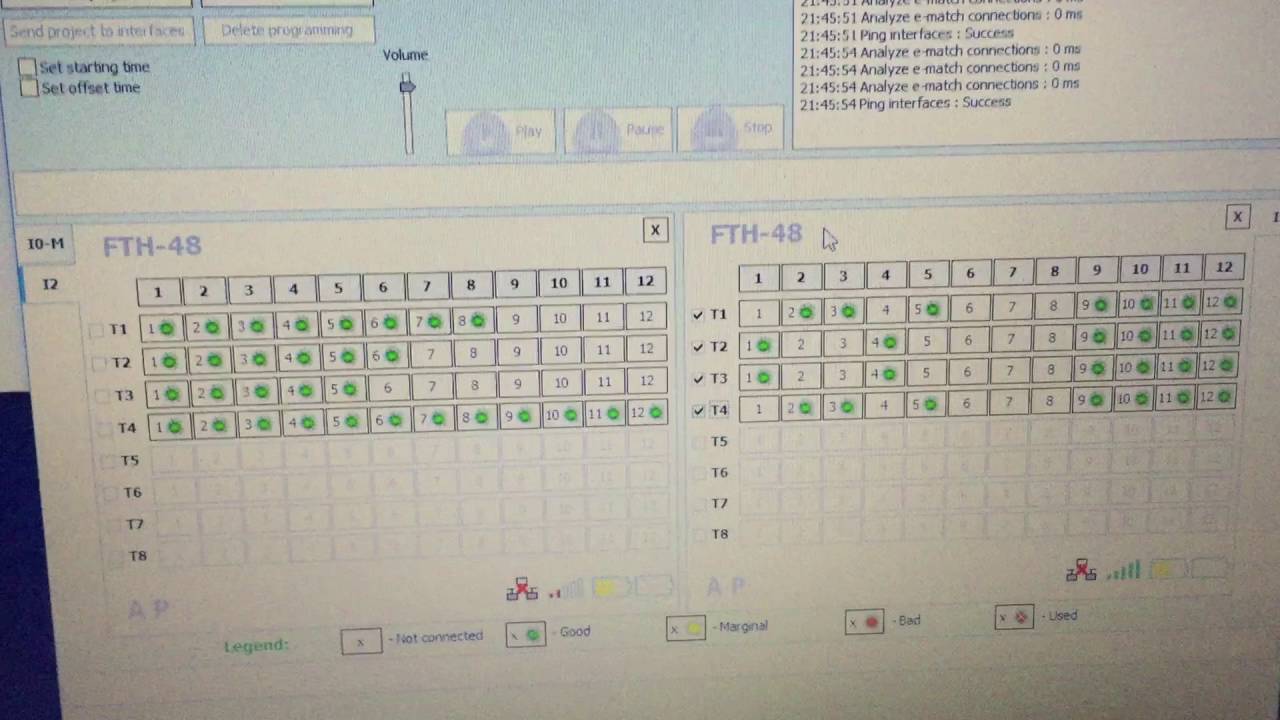 FireTEK manual firing with a laptop