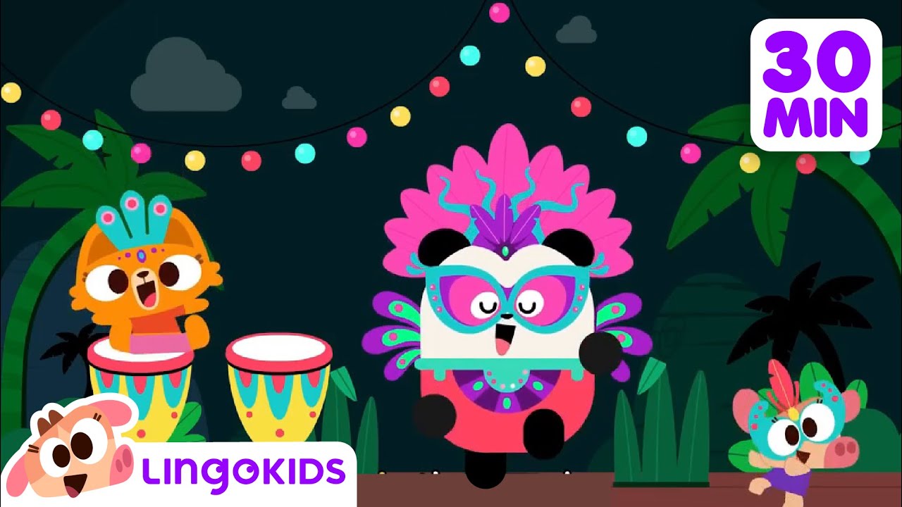 CARNIVAL SONG 🎭🎶 + More Party Songs for Kids | Lingokids