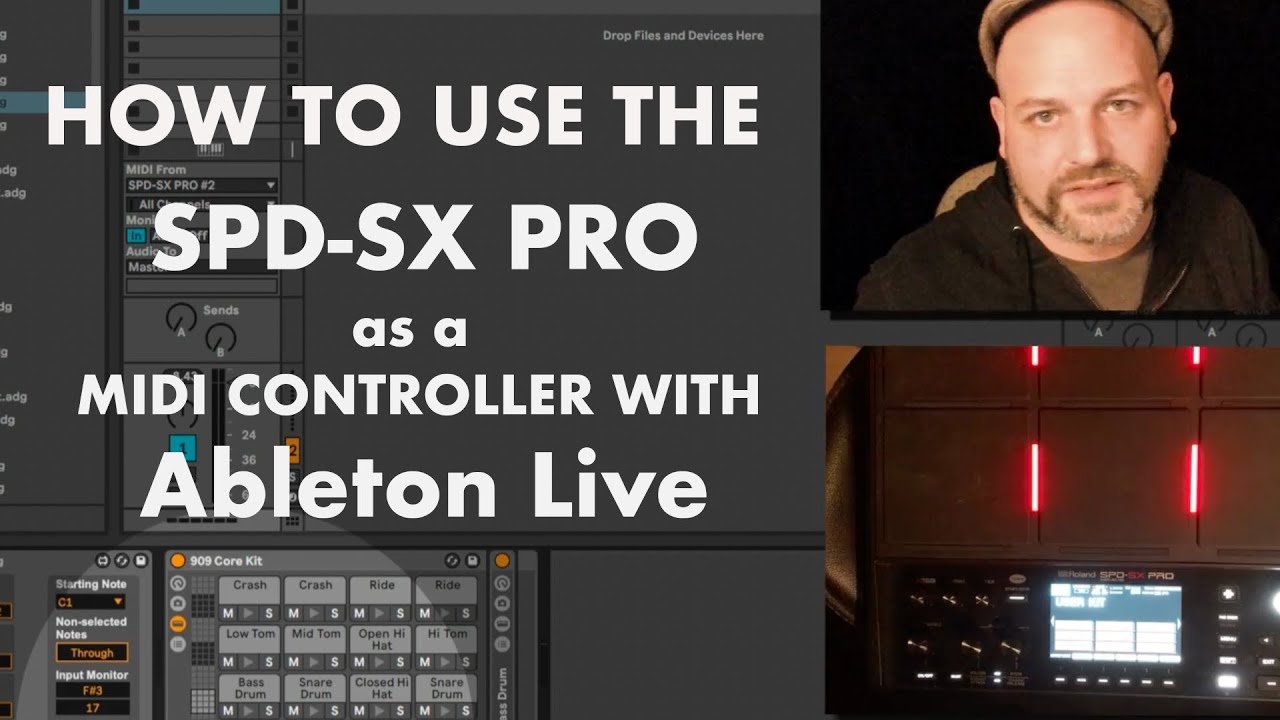 Как использовать Roland SPD-SX PRO в качестве MIDI-контроллера для Ableton Live - + плагин Max fo...