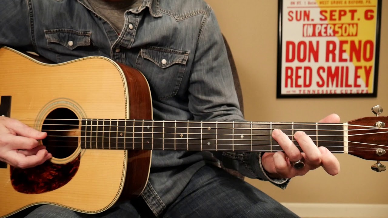 Red Smiley Style Guitar - 
