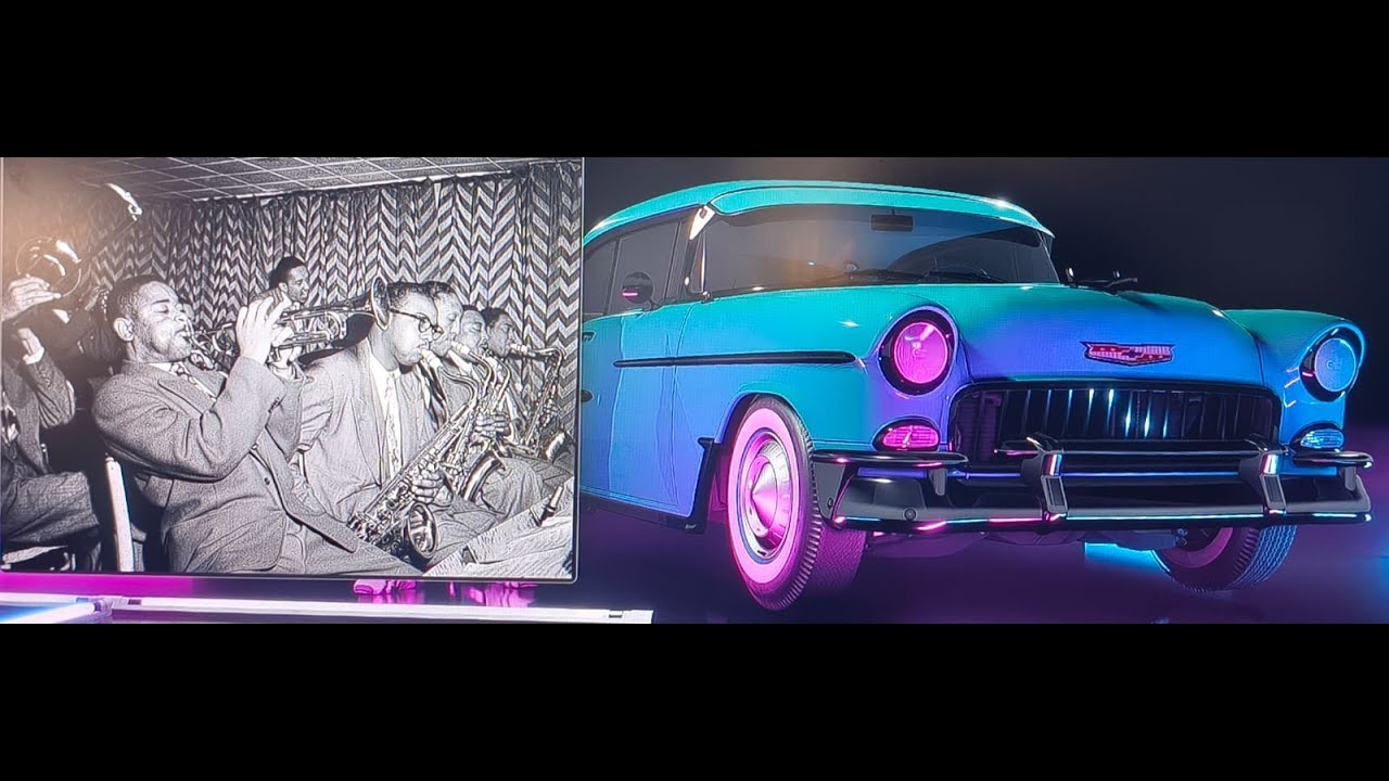 NFS Heat com o mod Project Unite. Passeando e correndo com o Chevy Bel Air (Jazz Soundtrack).