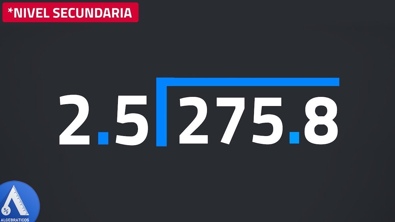 DIVISIÓN con PUNTO DECIMAL - Afuera y Dentro del DIVIDENDO (NIVEL SECUNDARIA)