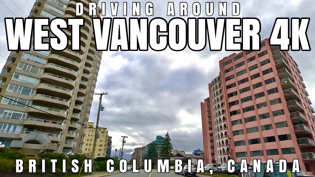 Overcast Drive in West Vancouver || British Columbia, Canada || 4k 60 fps