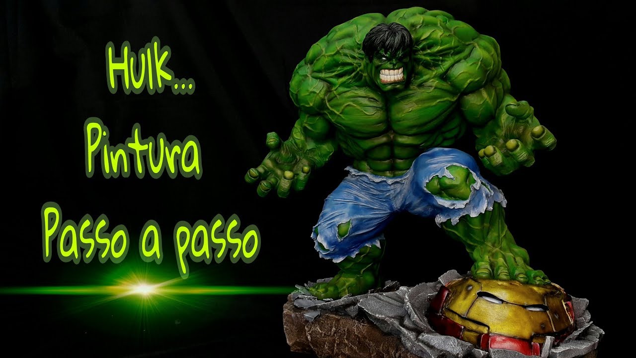 Hulk Statue / Estátua Custom 1/4 - Pintura / paint -passo a passo