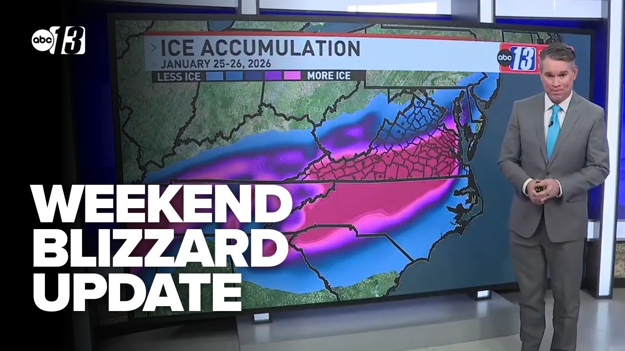 Meteorologist update on the upcoming blizzard in Virginia