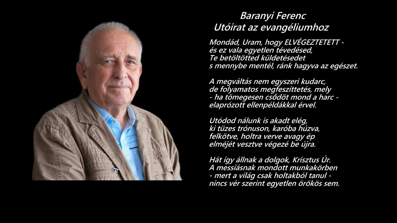 Baranyi Ferenc  -  Utóirat az evangéliumhoz