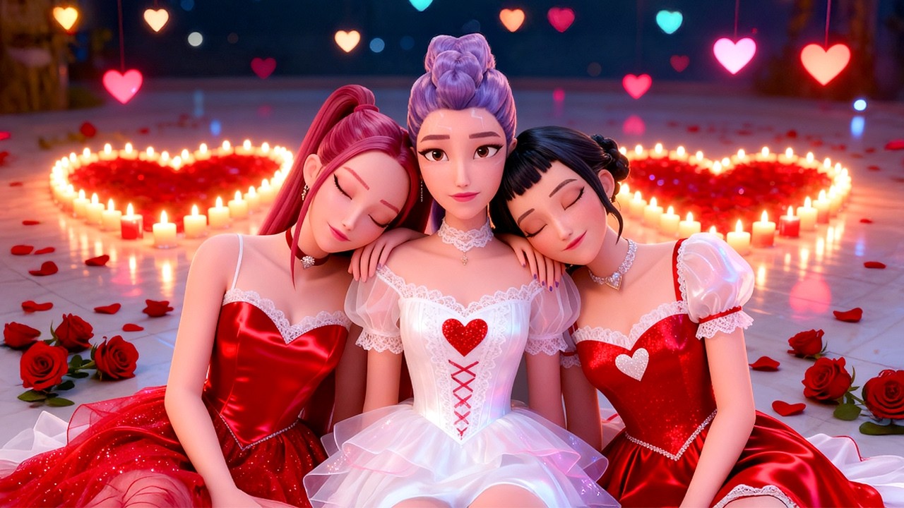 Happy Valentine Day 2026 💖 Deep Sleep Immediately With Huntrix 💗 Heal Anxiety and Let Go of Worries