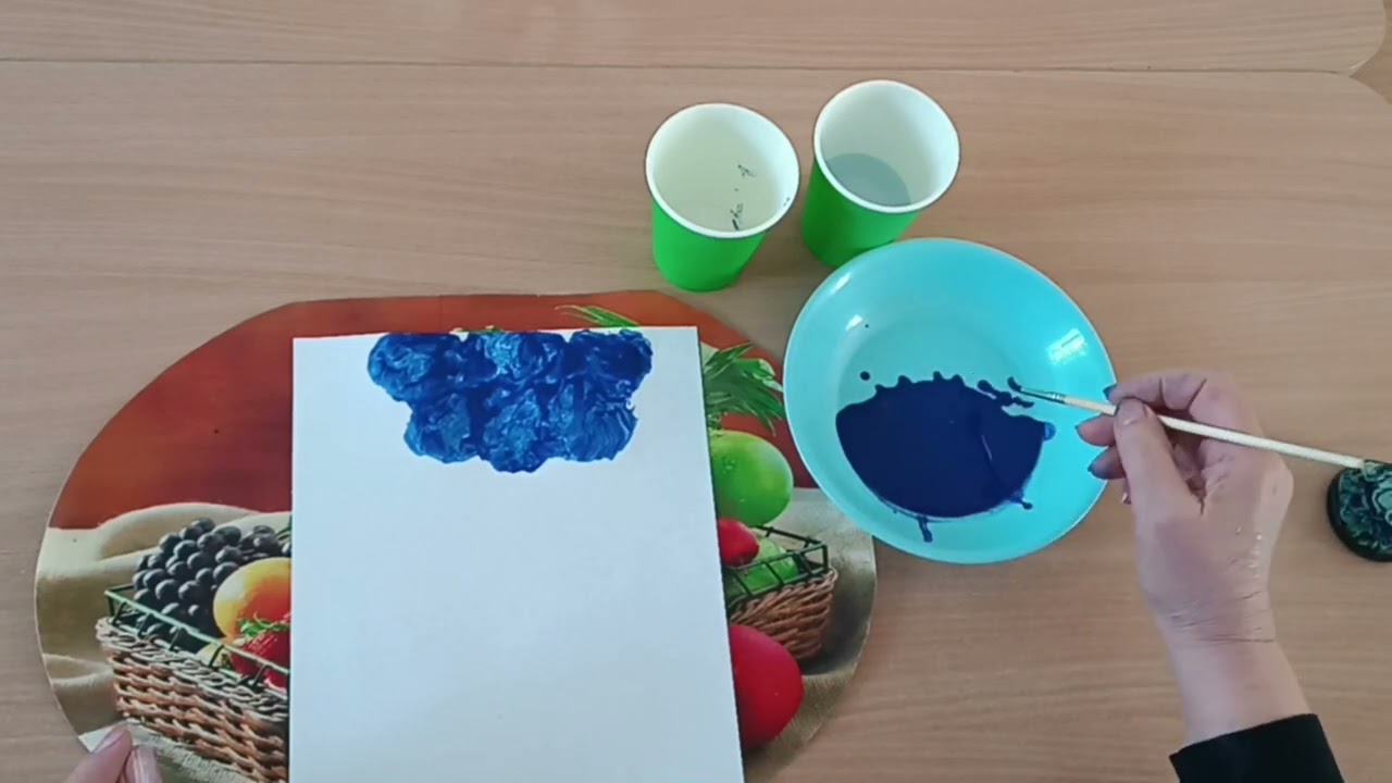 Дощик. Художньо-продуктивна діяльність. Малювання.