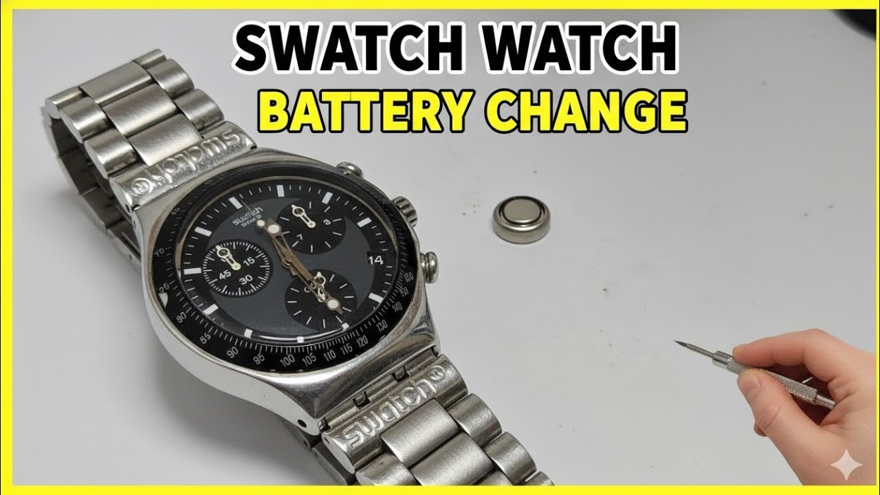 How To Change Battery SWATCH irony Chrono watch