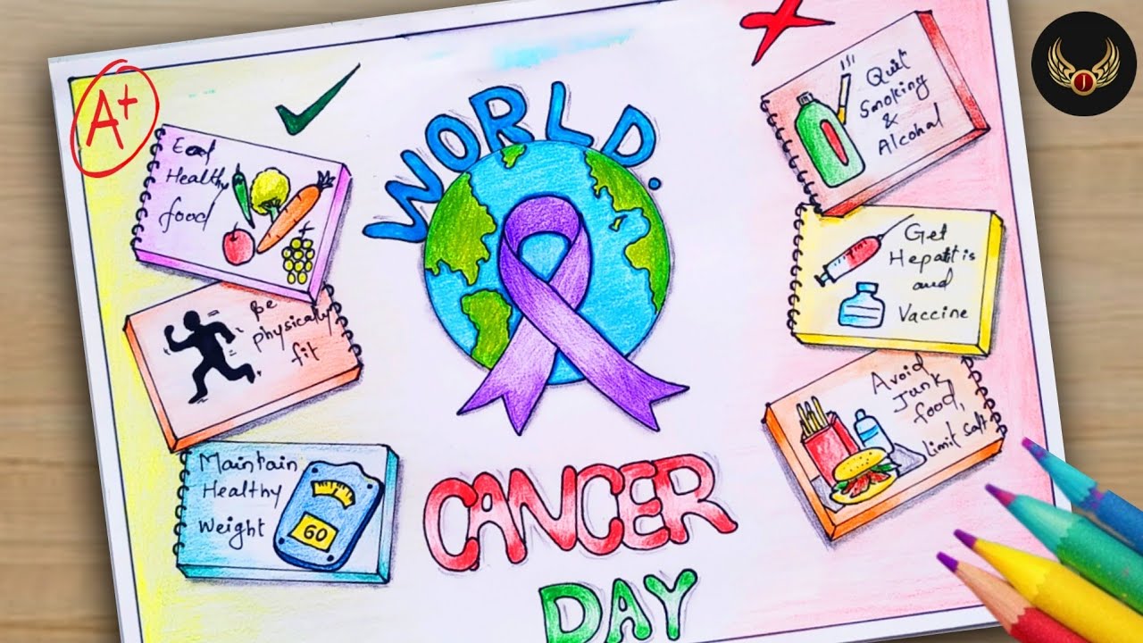 How to Draw World Cancer Day Drawing / World Cancer Awareness Day Drawing