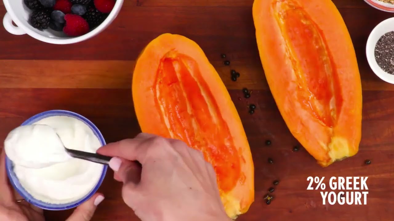 Irresistible Papaya Breakfast recipe Boats in 5 minutes - #shorts