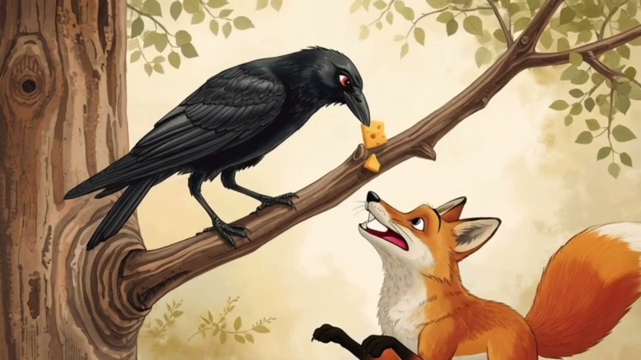 The Fox & Crow|کارغا او لومبڑا|#pashtostory|#pashtocartoon|#ai|#animation|#facts|like, Subscribe.
