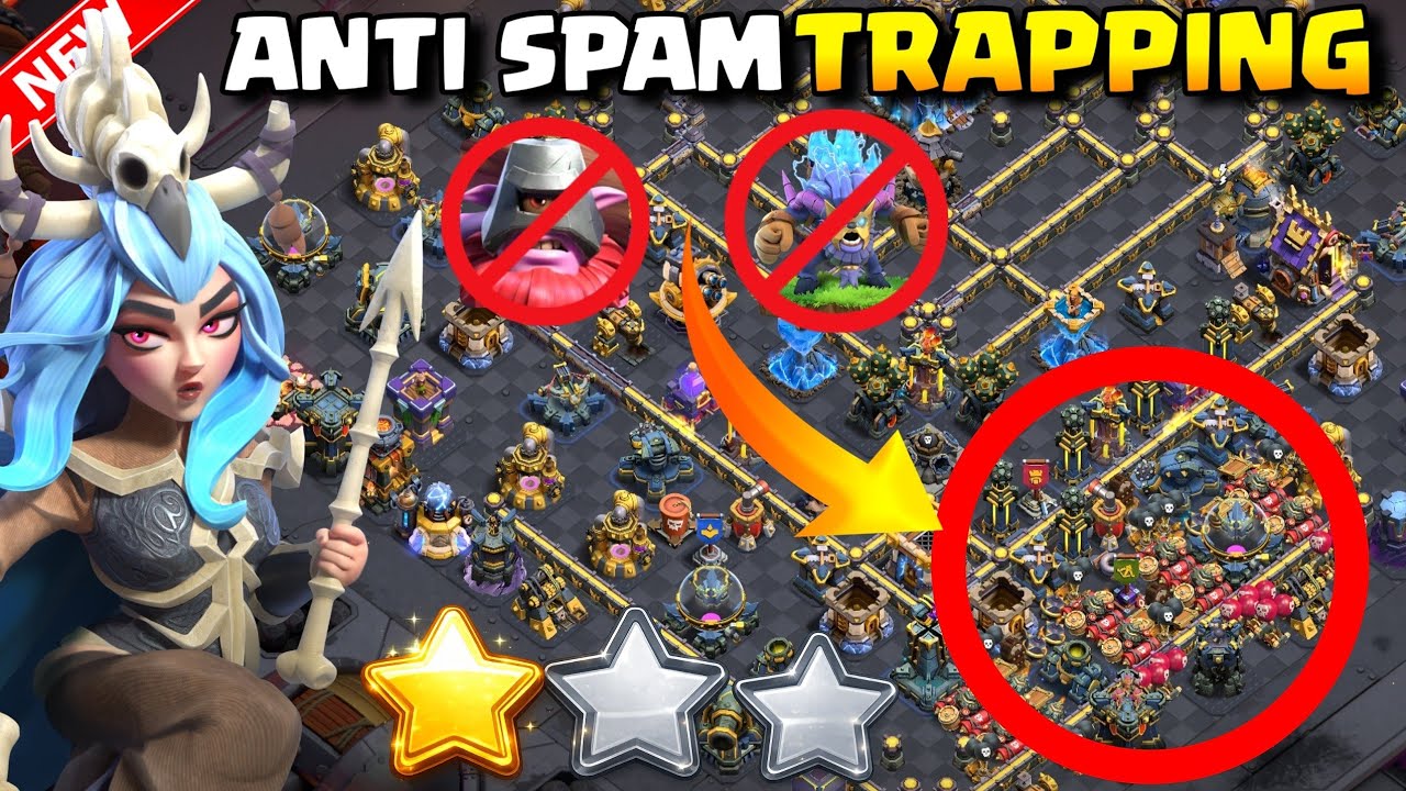 Лучшие базы для TH18 в CWL | Базы TH18 против слабых юнитов в Легендарной лиге | База TH18 против...