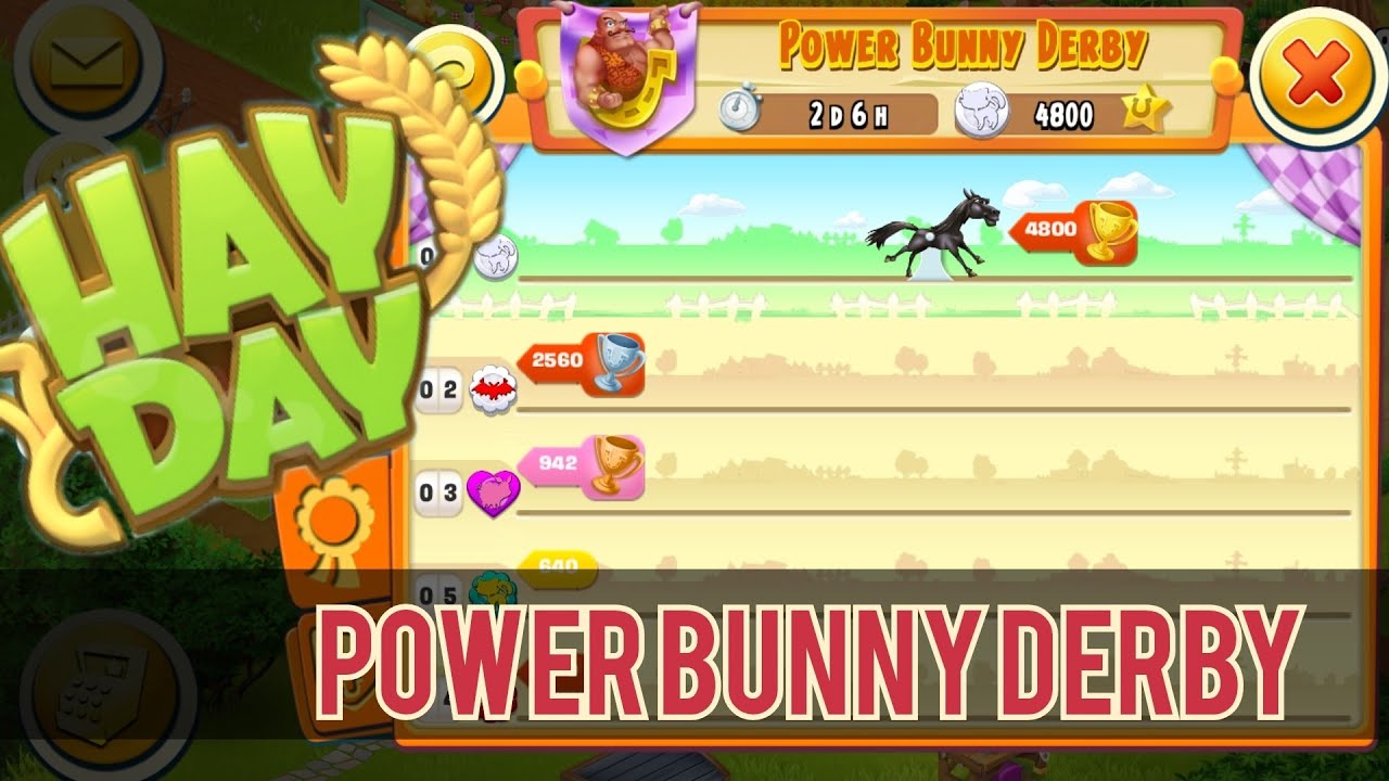 HAY DAY gameplay // Power bunny derby in one hour