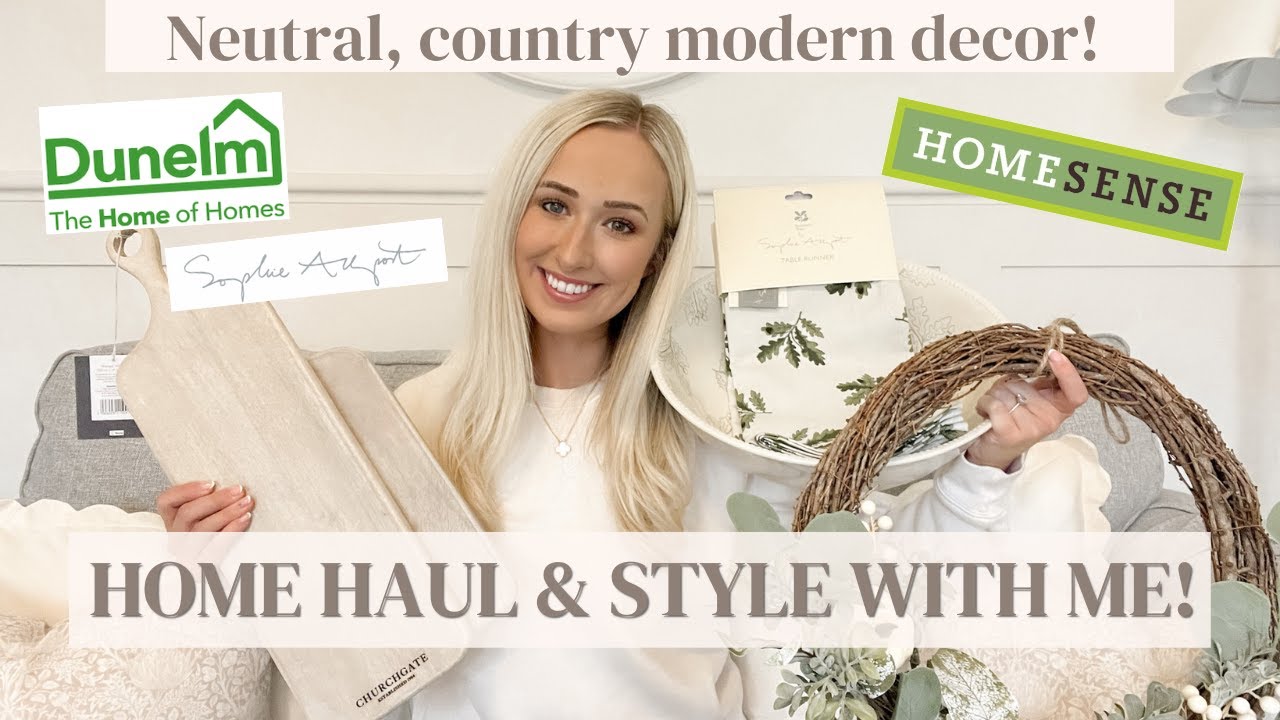 MODERN COUNTRY HOME HAUL & STYLING! Dunelm | Home Sense | Sophie Allport | Table scape laundry room