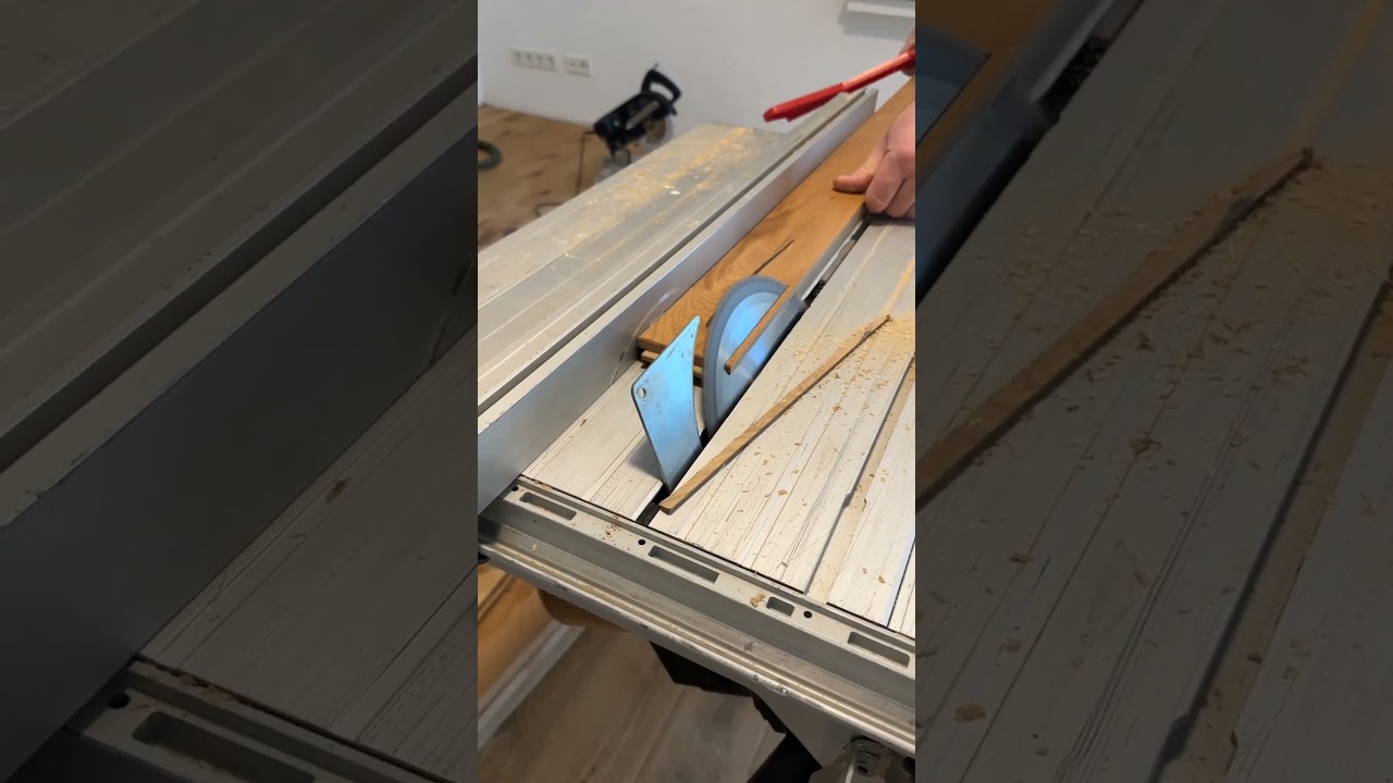 Parkett auf Gehrung sägen/ Leisten/ Dehnungsfuge/ Parkett reparieren/ Tools/ Tip/ life hack/ Säge