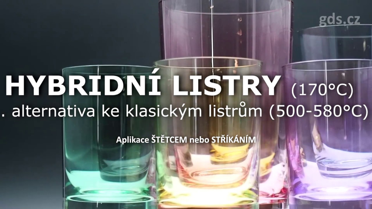 HYBRIDNÍ LISTRY NA SKLO (výpal jen 170°C)