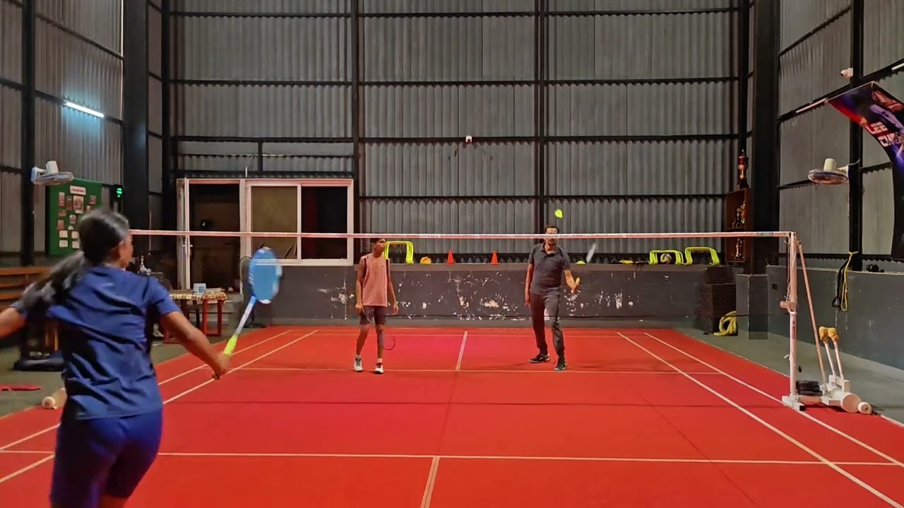 Lakshmita backhand Smash Practice RJ & Akshaj. 