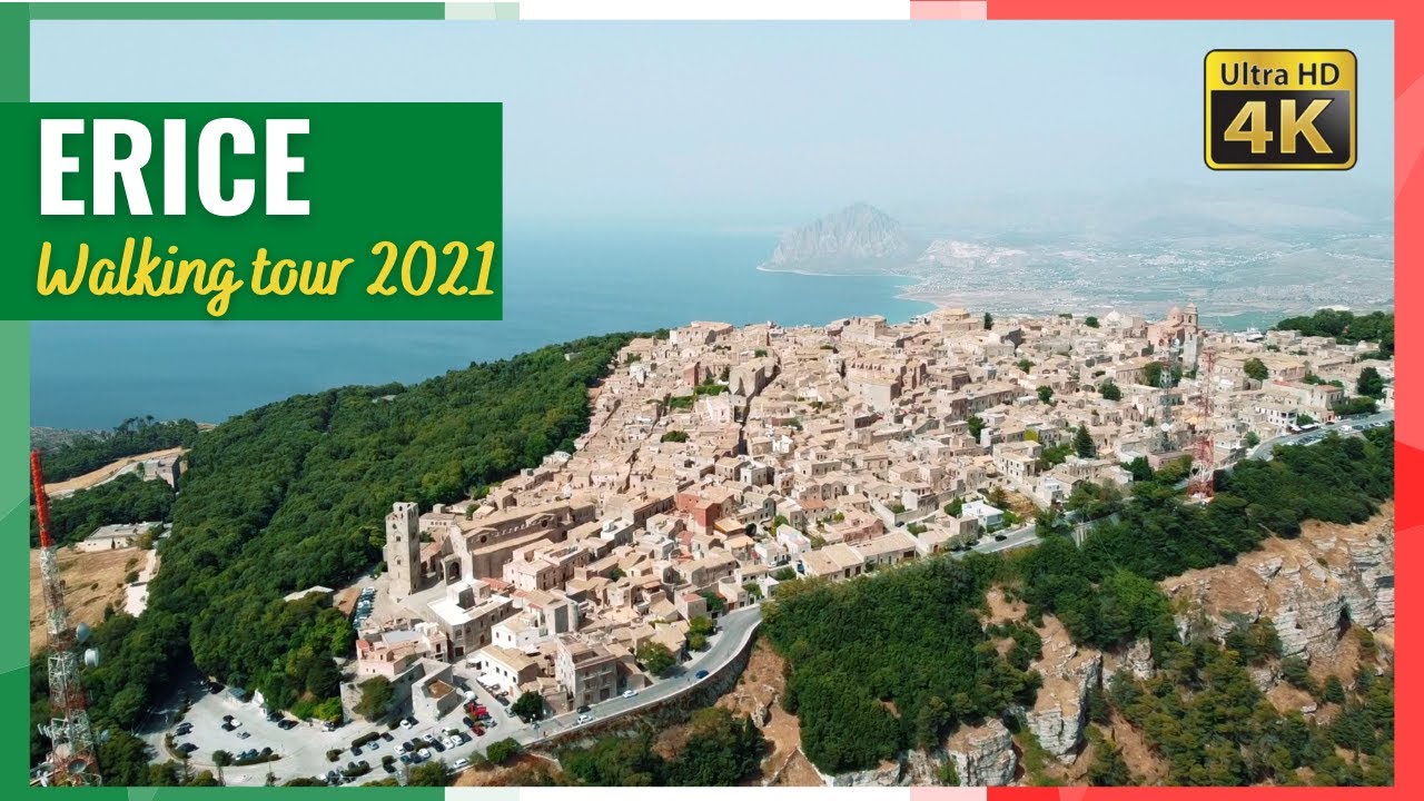 ERICE (Sicily) Italy walking tour in 4k [2021]