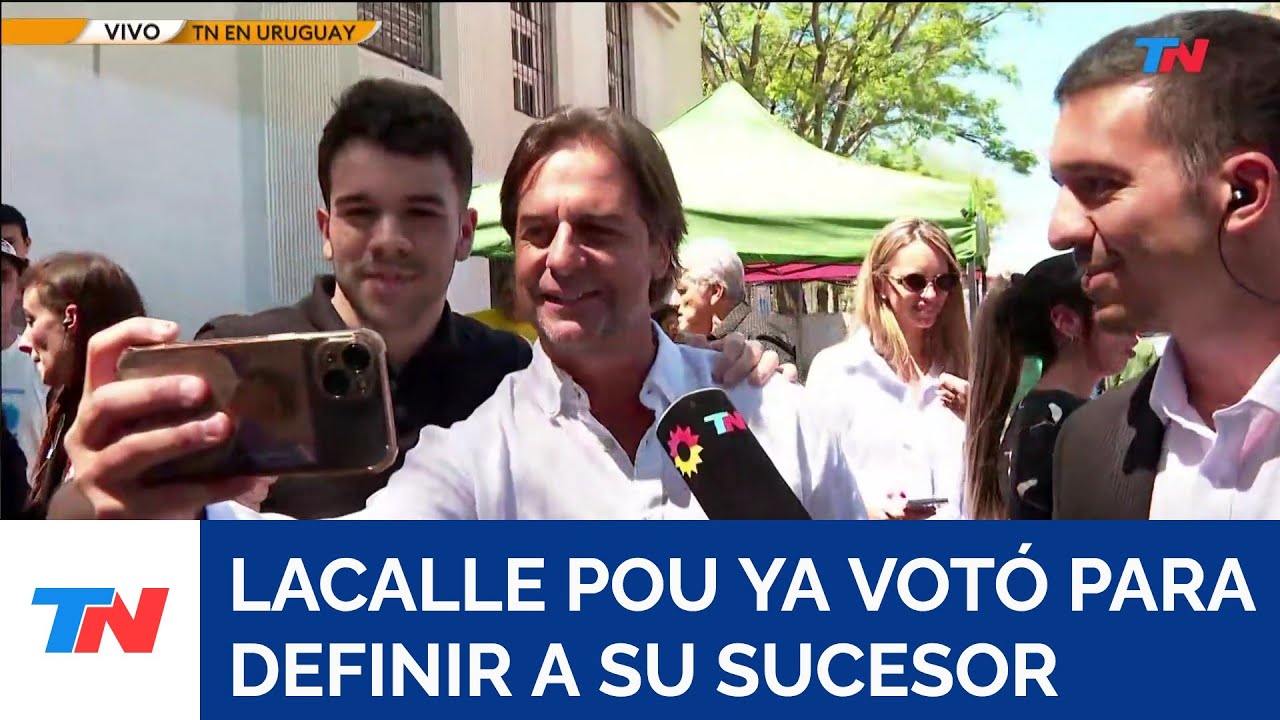 PRESIDENCIALES EN URUGUAY I El mandatario Luis Lacalle Pou votó y aguarda el resultado de las urnas