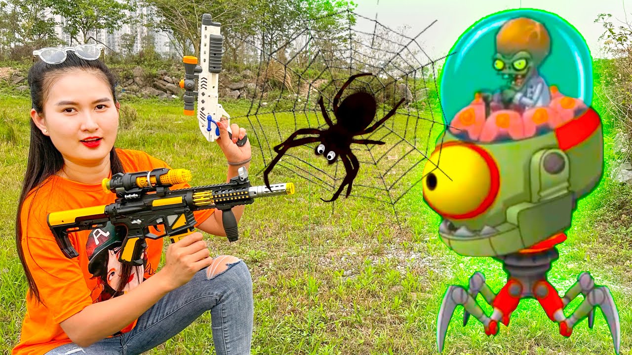 Changcady đi picnic, được xe cứu hỏa gi&uacute;p đỡ, chiến thắng zombie robot thả nhện