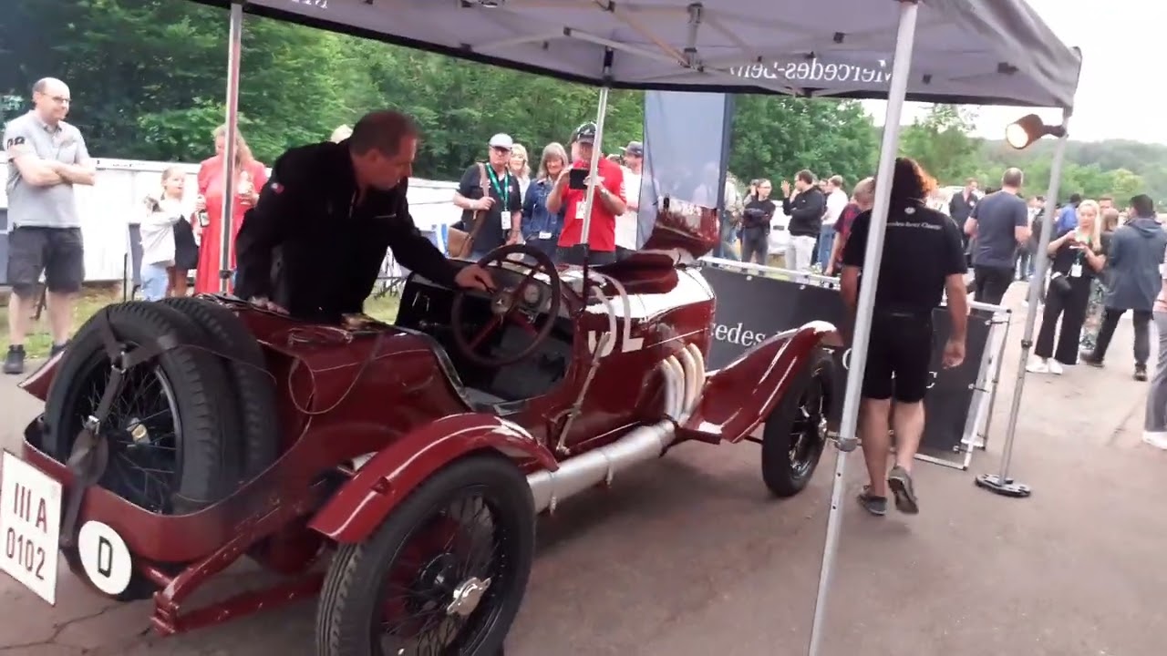 Kaltstart 1924 Mercedes Targa Florio Rennwagen race car Solitude Revival Drehzahlmesser rev counter